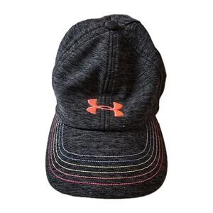 Under Armour Hat Cap Strapback Girls Gray Pink Adjustable Embroidered Logo Youth